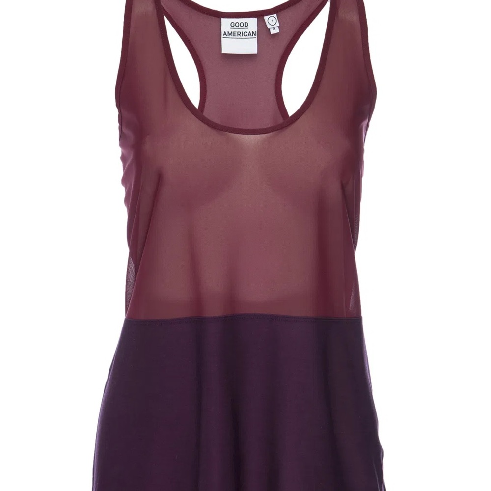 GOOD AMERICAN The Colour Blocked Running Tank Top